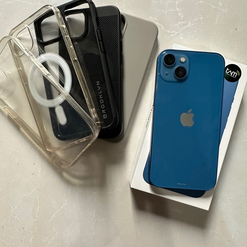 Iphone 13 second, blue 128gb. Garansi TAM IBOX, free casing
