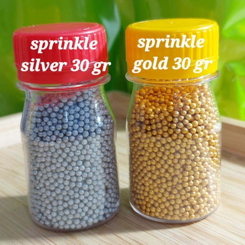 

PROMO SPRINKLE 30 GRAM - SILVER & GOLD Hiasan kue - Cake decoration