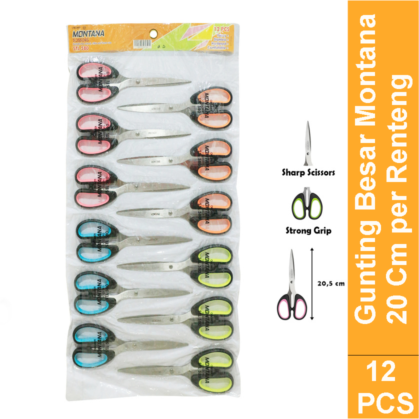 

Gunting Besar 20 Cm Montana per Renteng 12 Pcs / Gunting Besar / Gunting Stainless Steel