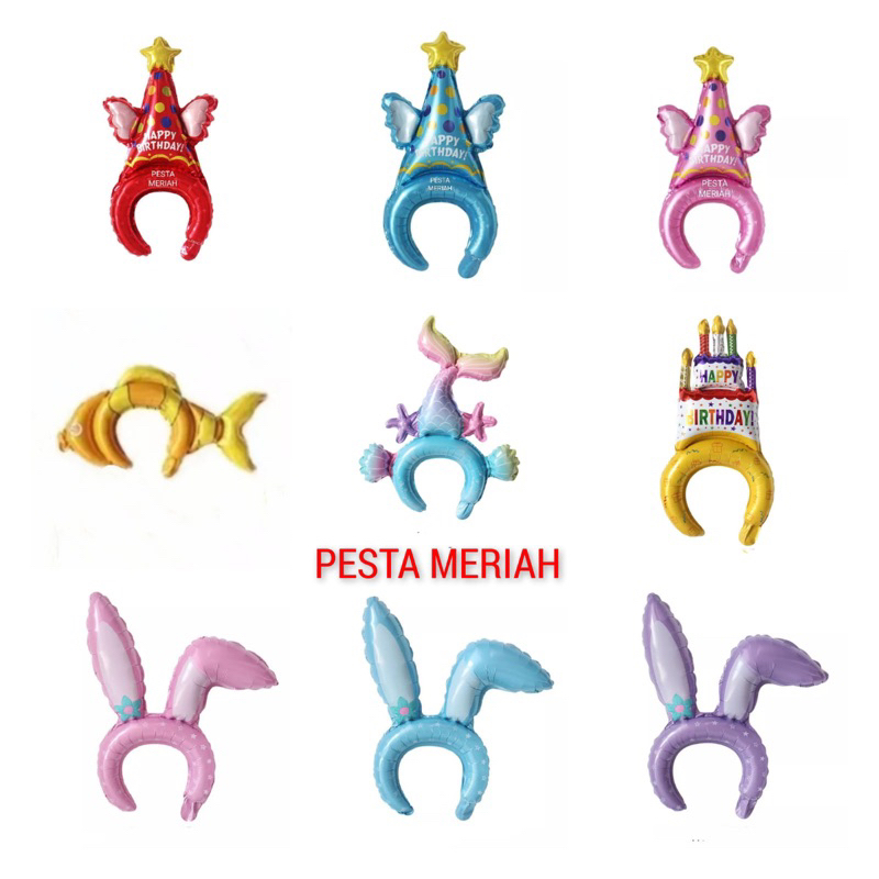 New Arrival Balon foil bando jumbo Happy Birthday / Balon foil bando animal jumbo / balon foil bando