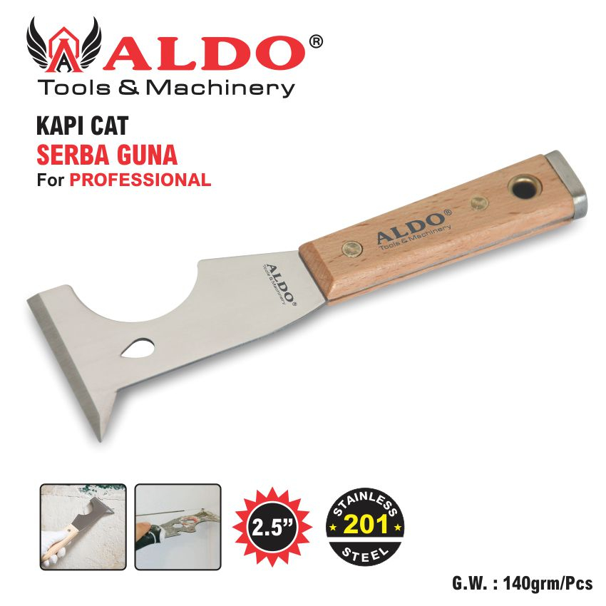 KAPI CAT SERBAGUNA STAINLESS / ALAT PERUSAK CAT / PERONTOK CAT ALDO