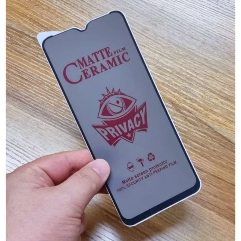TEMPERED GLASS CERAMIC PRIVACY XIAOMI POCO M2/POCO X3 CERAMIC MATTE ANTI SPY