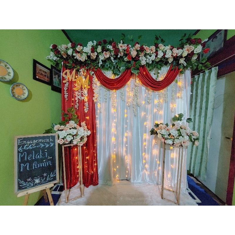 backdrop dekorasi lamaran
