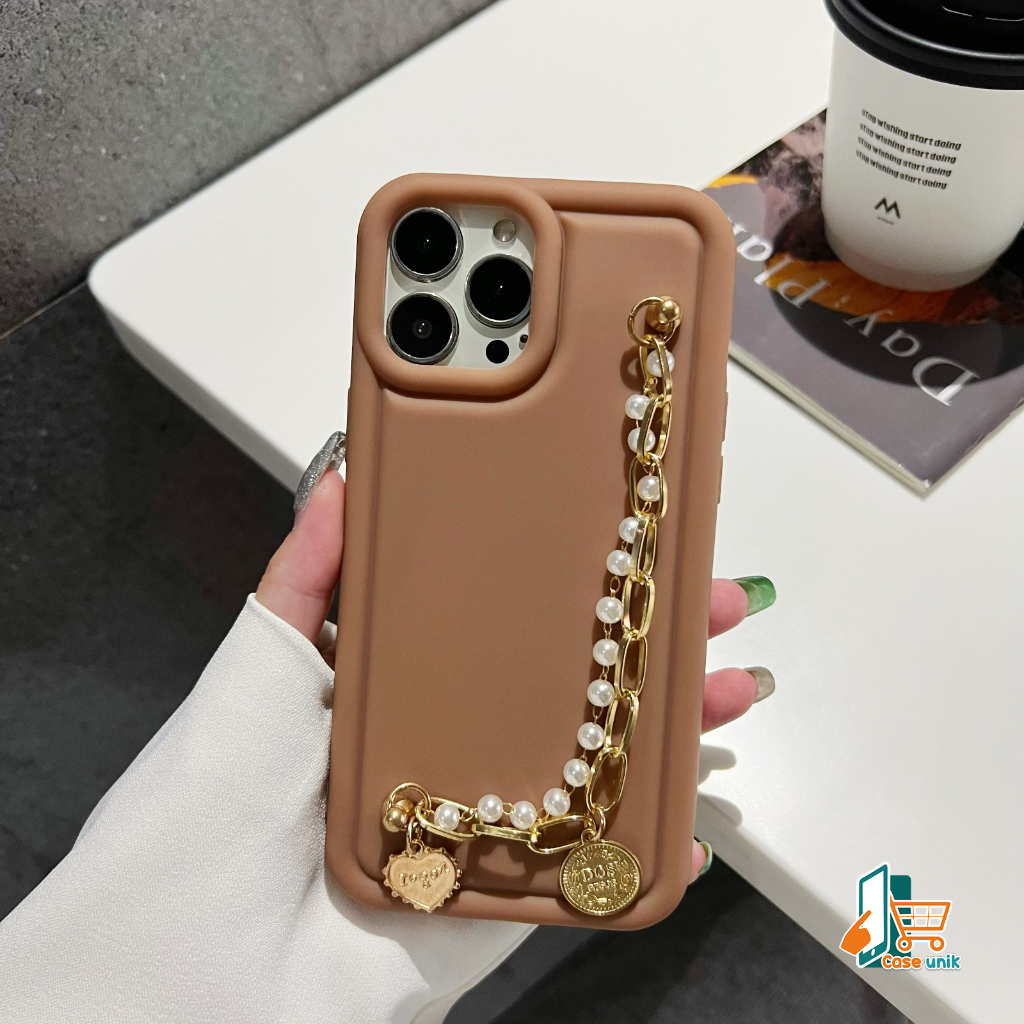 GC70 SOFTCASE DELUXE MATTE AIR BAG SHOCKPROOF MACARON DIAMOND HAND GRIP CHAIN FOR VIVO Y81 Y91 Y93 Y95 Y91C Y1S V5 V5S V5 LITE Y66 Y69 V25 V25E V27 V27 PRO V27E IQOO Z7 5G CS6427