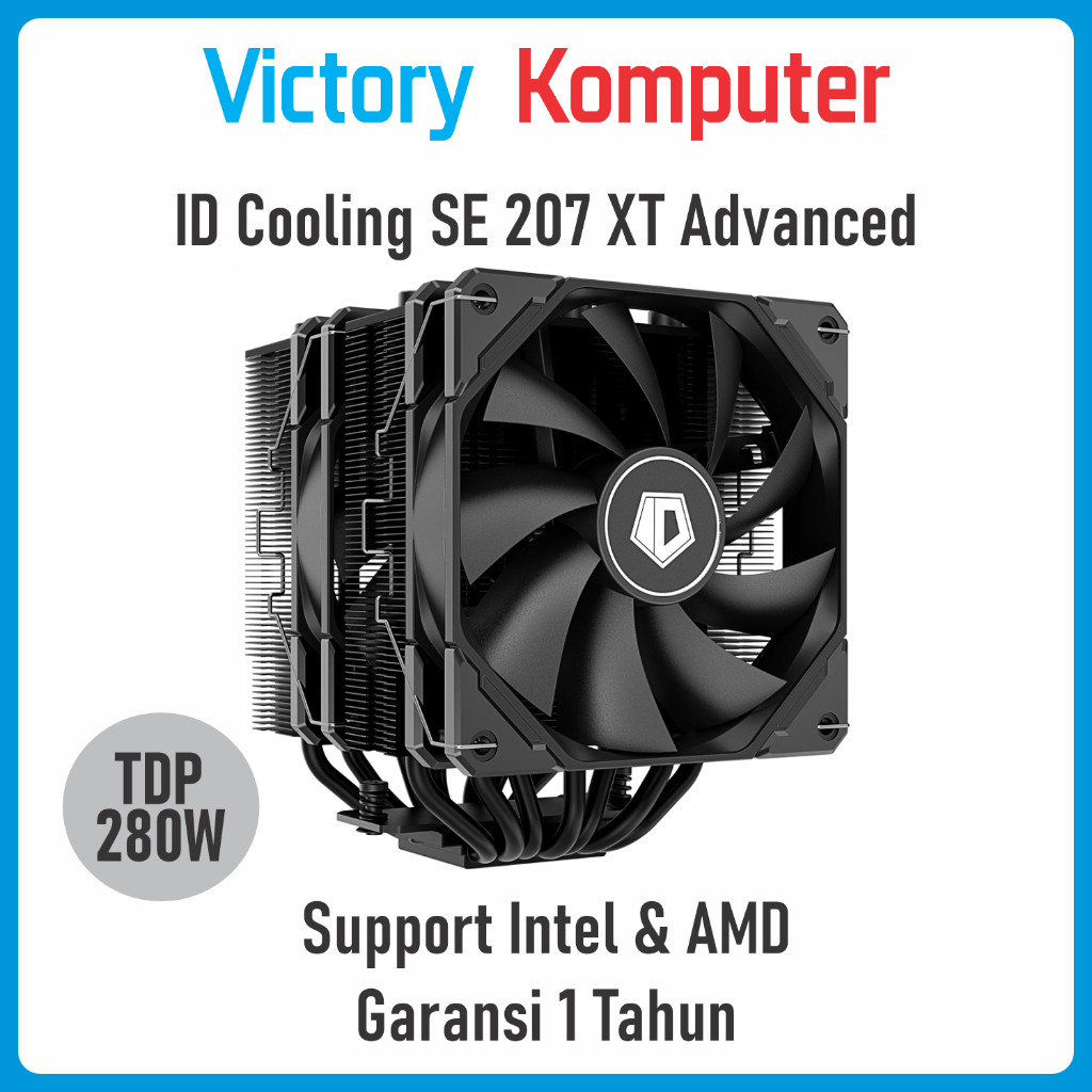 ID-Cooling SE-207-XT Advanced CPU Cooler IDCooling HSF Tower AMD AM4 AM5 Intel LGA 2066 2011 1700 12