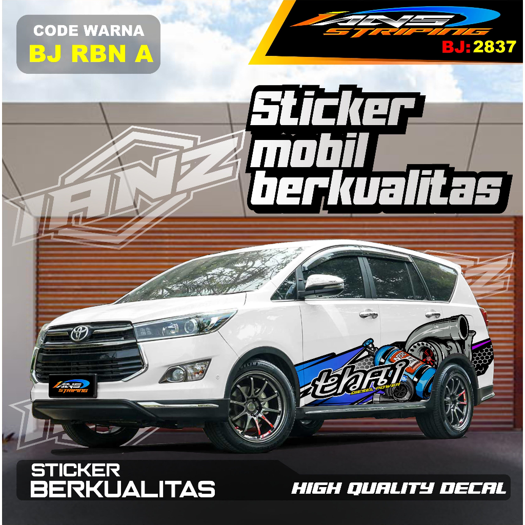 BJ 2837-DECAL STICKER MOBIL KARAKTER-STIKER BODY MOBIL JAZZ, BRIO, SIGRA, YARIS-STIKER UPDATE MOBIL 