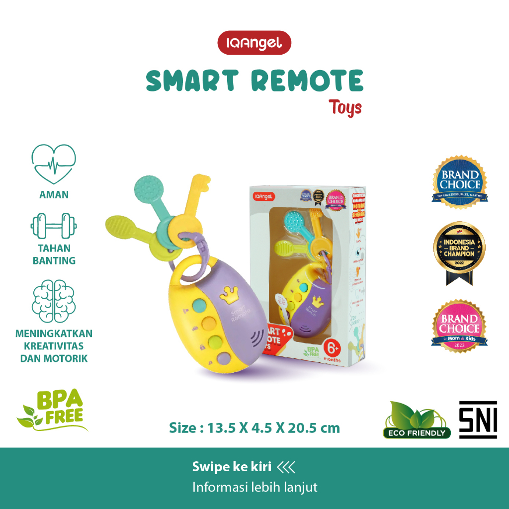 IQAngel Smart Remote Toys /Mainan Anak Remote Control Mobil / Mainan Kunci Mobil / Mainan Bayi Baby Smart Remote / Mainan Bayi Remote Mobil Mainan Alarm Kunci
