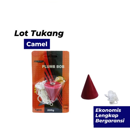 Lot Tukang CAMEL RUSH 200 300 400 Gr Lengkap Tali - Lot Bandul Pemberat Tukang Bangunan - Lot Gandul