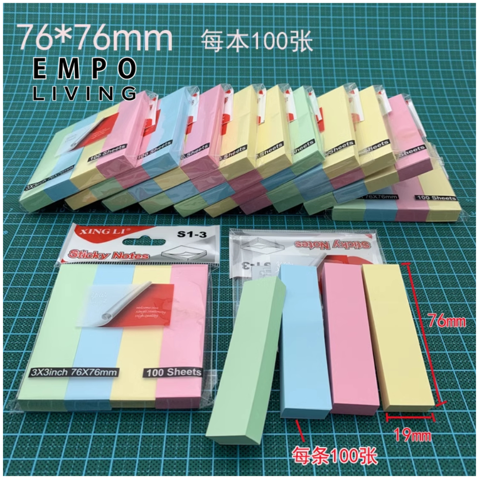 

EMPO Sticky Notes Memo Tempel Tab Penanda Warna Cerah Pembatas Halaman Warna MHSTICKYNOTES