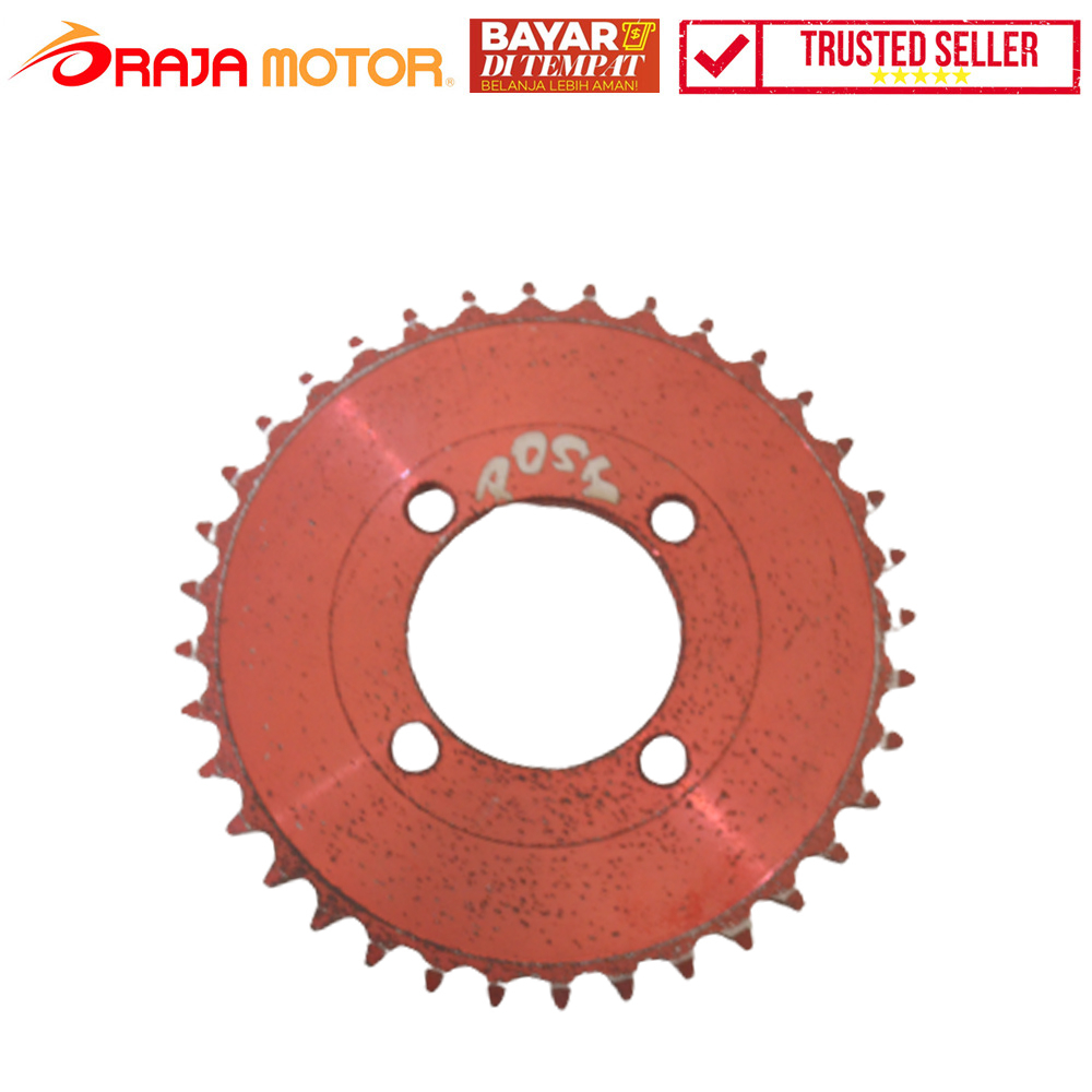 COD READY - Gir Belakang 36T - 428 Honda Supra / Grand / Win / Astrea - Star / Prima Posh - Merah - 