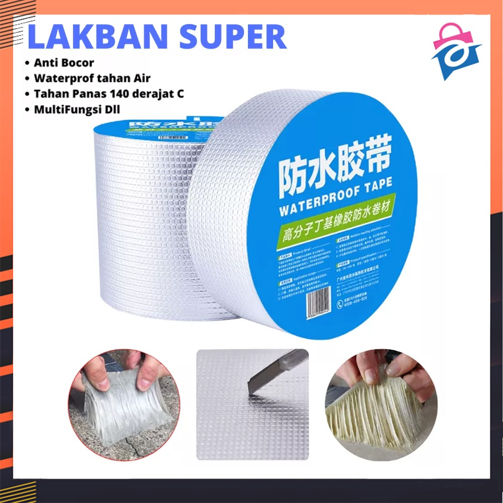 LAKBAN ANTI BOCOR LEM ANTI AIR ALUMUNIUM FOIL WATERPROOF TAPE