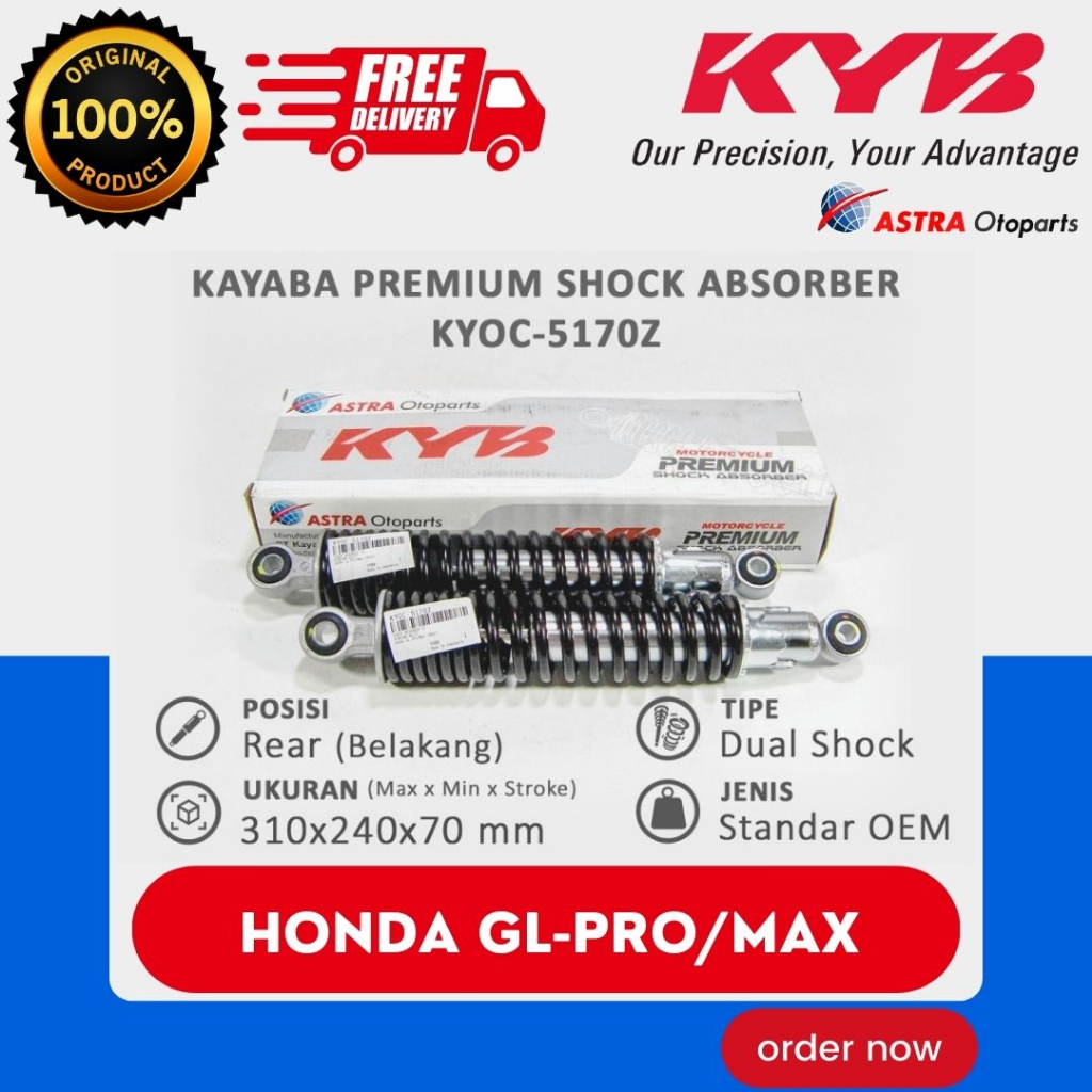 SHOCKBREAKER KAYABA KYOC-5170Z UNTUK MOTOR GL PRO / MAX / SOKBREKER / SHOCK BREAKER / KYOC 5170Z / 5