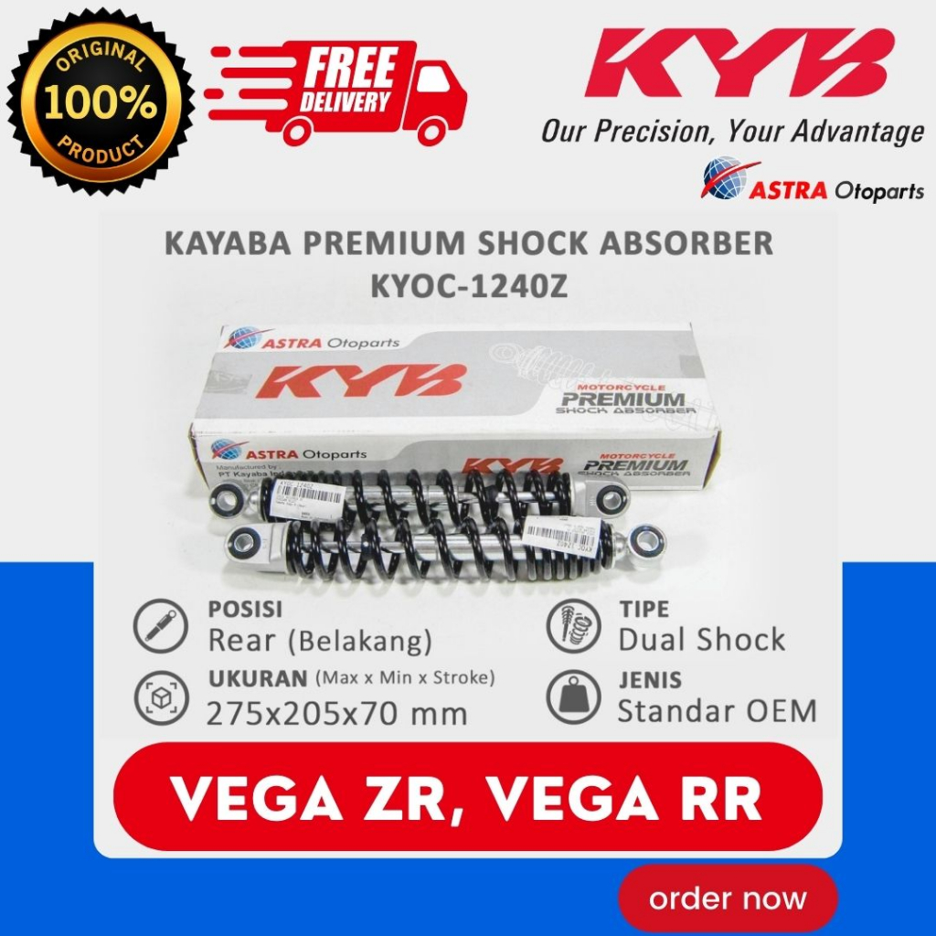 [BAYAR DI TEMPAT] SHOCKBREAKER KAYABA KYOC-1240Z UNTUK MOTOR YAMAHA VEGA R / SOKBREKER / SHOCK BREAK