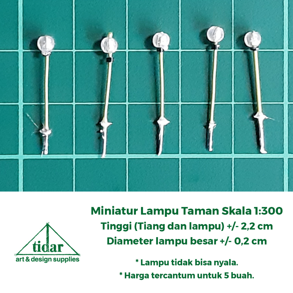 

[MR] HR - Miniatur Lampu Taman 1 Mata Skala 1:300 - Maket Lampu Hias