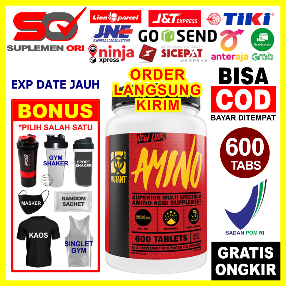 Mutant Amino 600 Tablet ASLI ORIGINAL BPOM Amino Mutant 600 Tabs Mutant Amino 600Tabs Mutan Amino 60