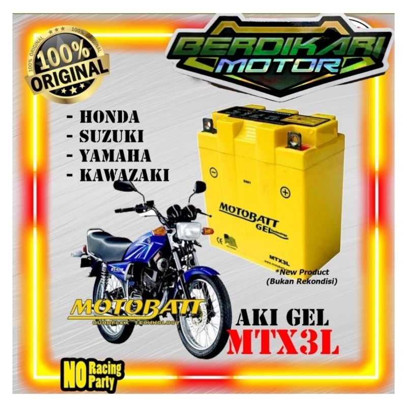 AKI MOTOR AKI KERING MTX3L ORIGINAL MOTOBATT RACING