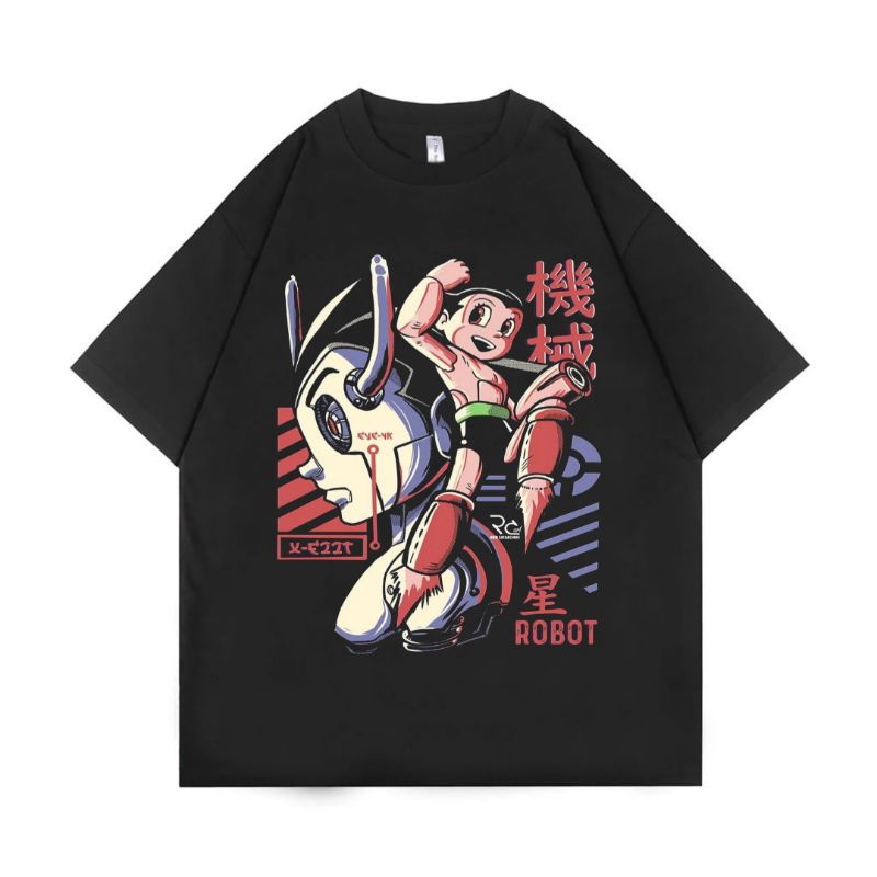 KAOS ROBOT ASTROBOY | T-SHIRT VINTAGE ANIMASI | BAJU KARTUN OVERSIZE
