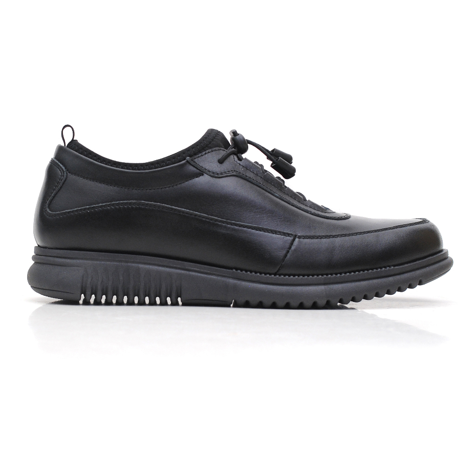 Sepatu Kulit Pria Sneakers Hitam Volve Wave Leather Black RajinStore x Volve Project Original
