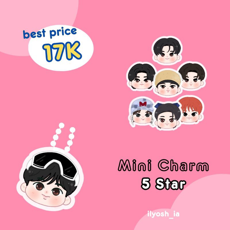 PHONE CHARM skz 5 star stray kids mini charm gantungan hp live shopping keychain keyring cahol gantu