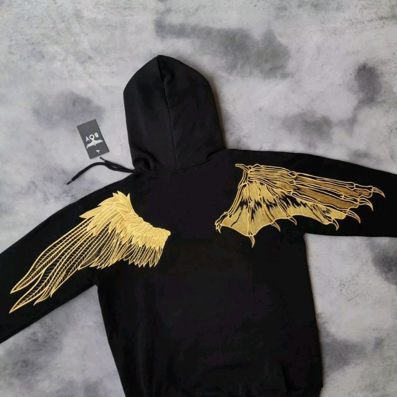 Hoodie Boy London Sayap Bordir Premium