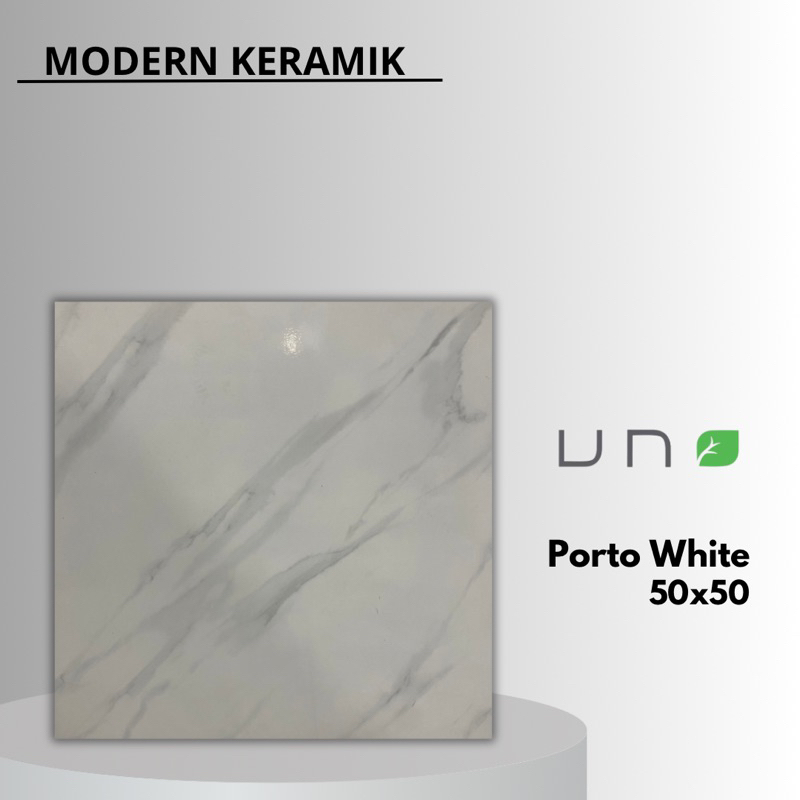 Keramik Lantai Uno 50x50 Porto White