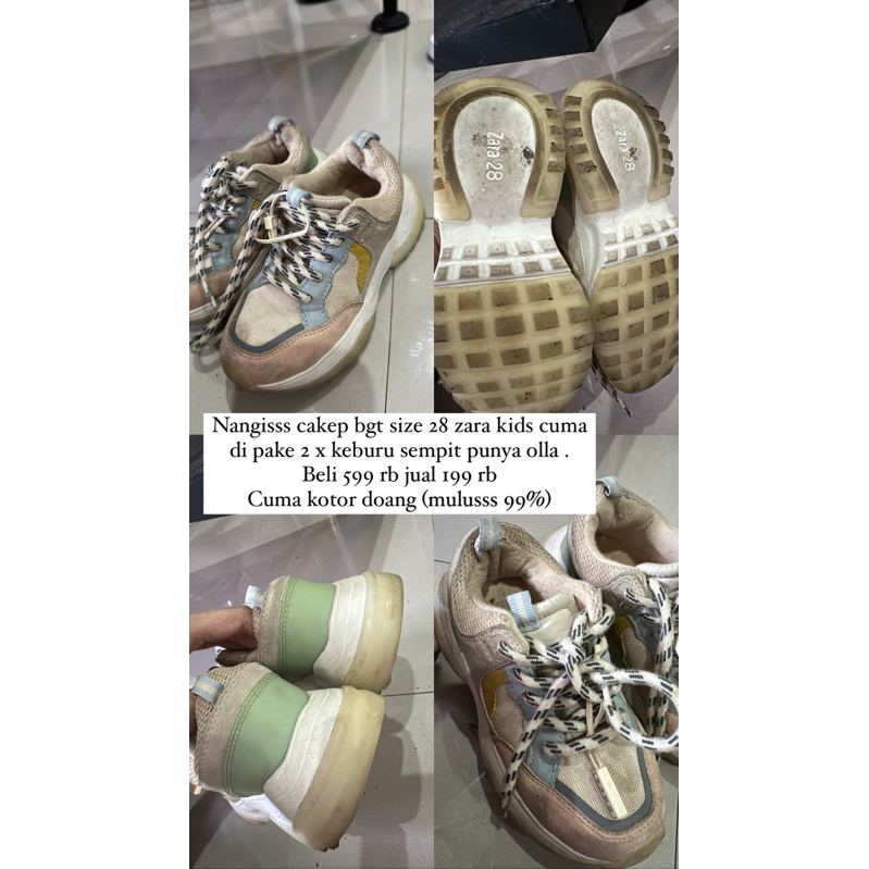 sepatu anak zara preloved