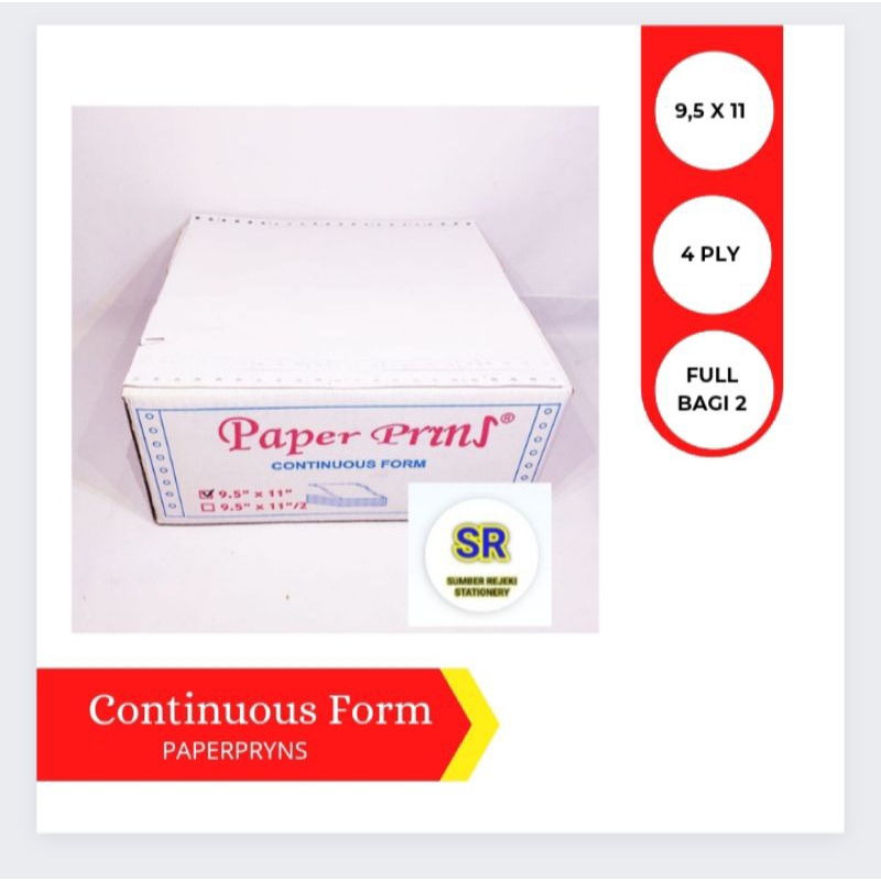 

CONTINUOUS FORM FULL (9,5 X 11) 4 PLY (BAGI 2)