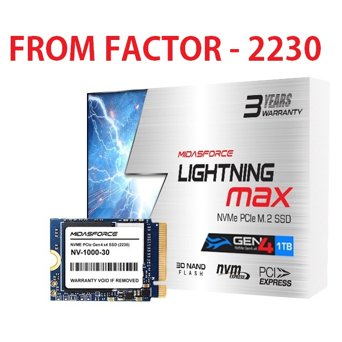 M.2 Nvme Midasforce PCIe Gen4 x4 1TB 2230 - Nvme Midas 1TB
