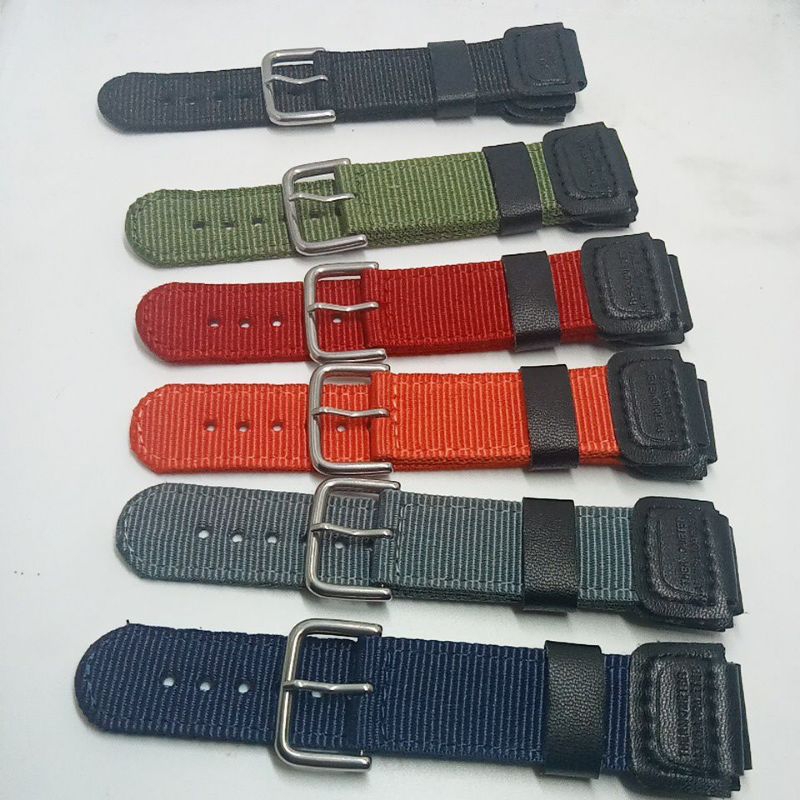 TALI STRAP KANVAS NILON JAM CASIO AE1000 / AE1300 / AE1200 / W219 / W216 WS200 UKURAN 18MM