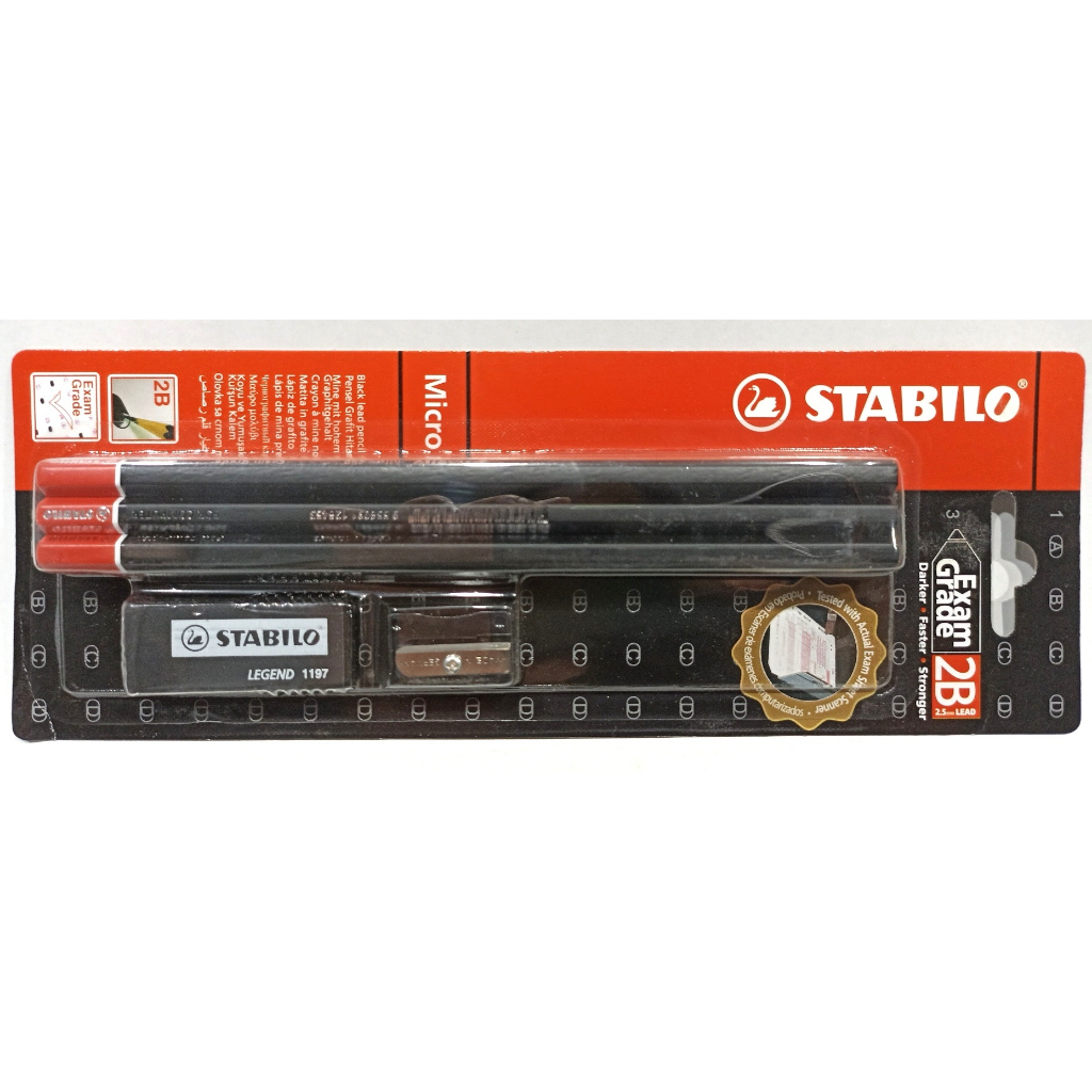 

Stabilo Pensil set 2B Exam Grade + penghapus dan rautan