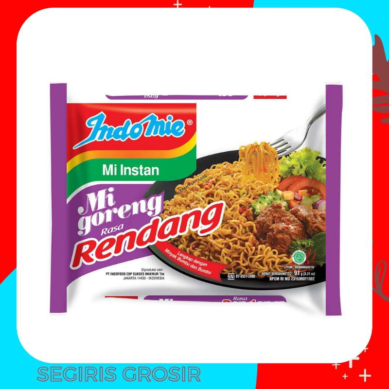 

Indomie goreng rasa rendang 91g