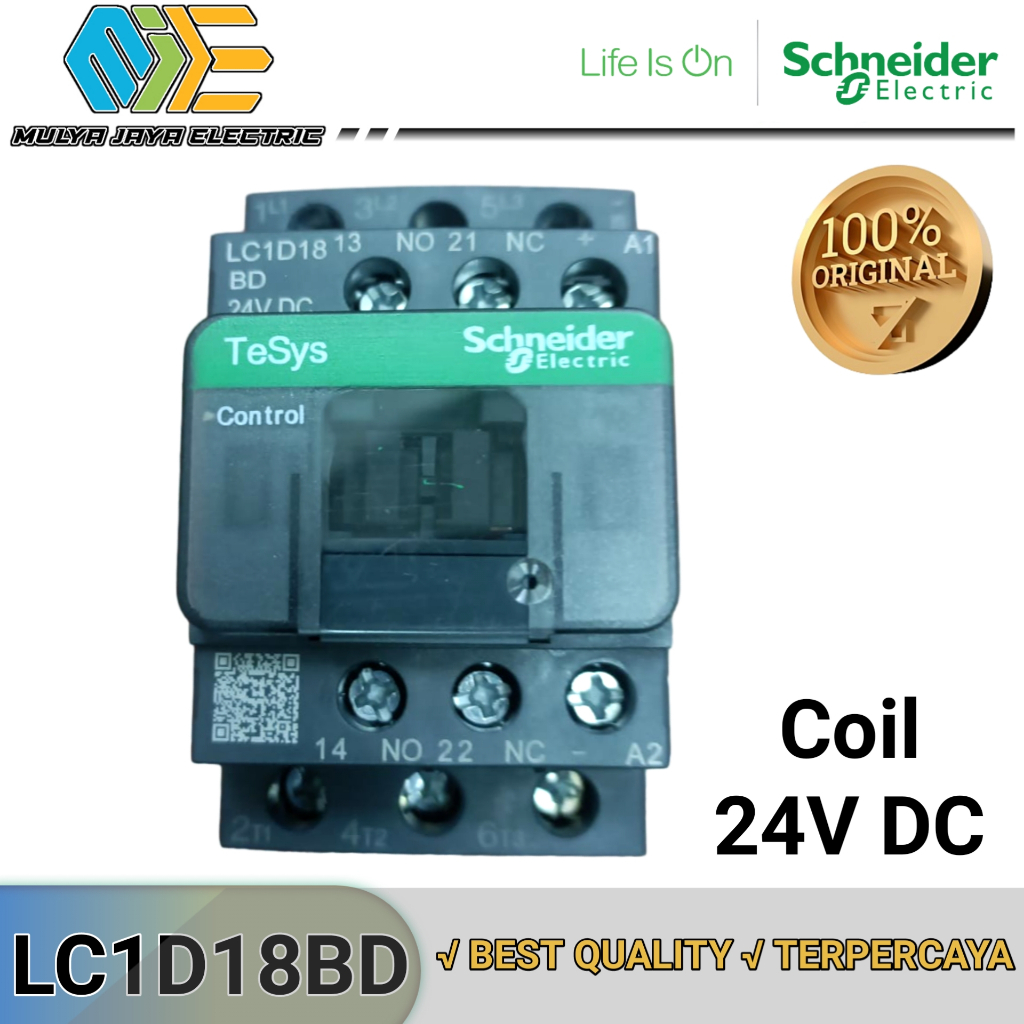 Kontaktor/contactor Schneider LC1D18BD 24V DC lc1d18bd 24vdc 7,5kw Lc1d18 BD 24VDC