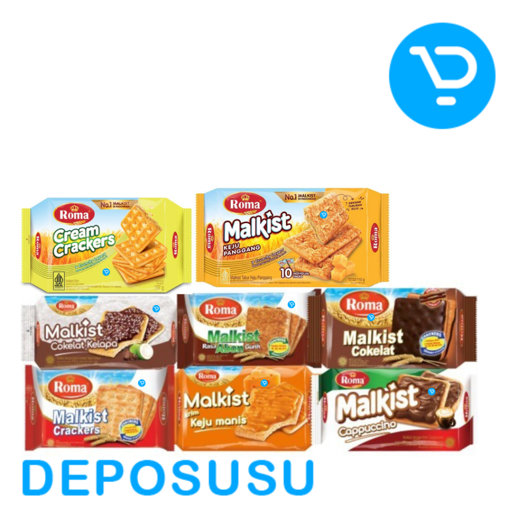 

Biskuit Roma Malkist Cream Crackers Sweet Keju Panggang Abon Choco