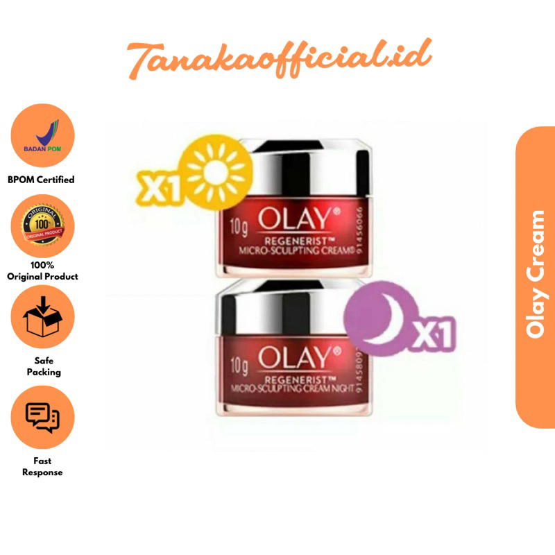 Olay Regenerist Micro Sculpting Pelembab Anti Aging Day / Night Cream 10gr / Serum 50ml / Cleanser 1
