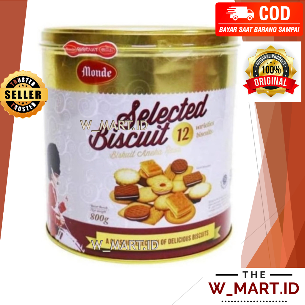 

MONDE BISKUIT KALENG SELECTED BISCUIT 800 GR LEBARAN