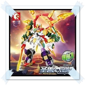 Sembo Block 4 in 1 - Robot Transformer-Suzaku-XuanWu-White Tiger- QingLong - 103237-103240