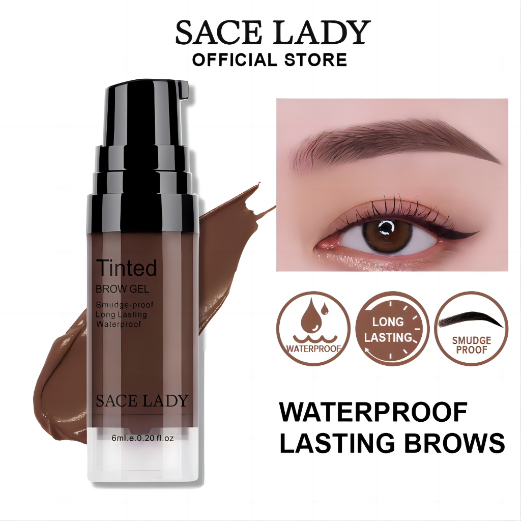 SACE LADY Tinted Brow Gel Alis Gel Tahan Air Tahan 12 Jam Riasan Alis