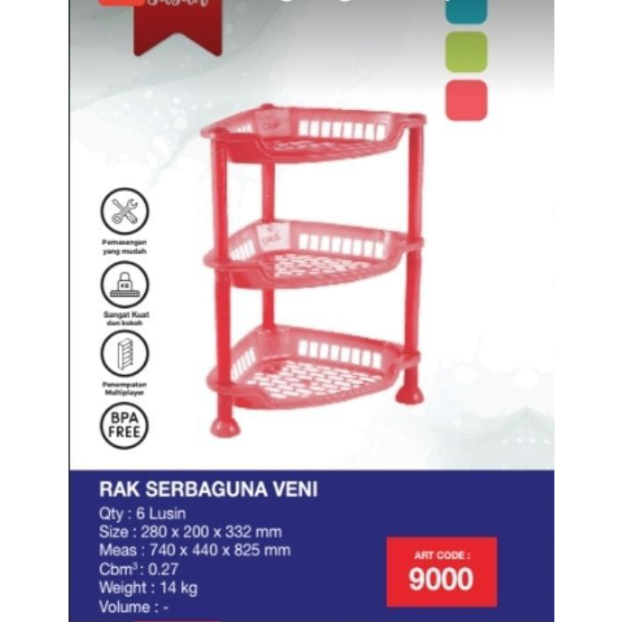 RAK DAPUR SUSUN 3/RAK BUMBU DAPUR/RAK BAWANG