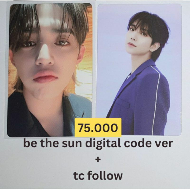 official photocard scoups seventeen be the sun trading card follow pc
