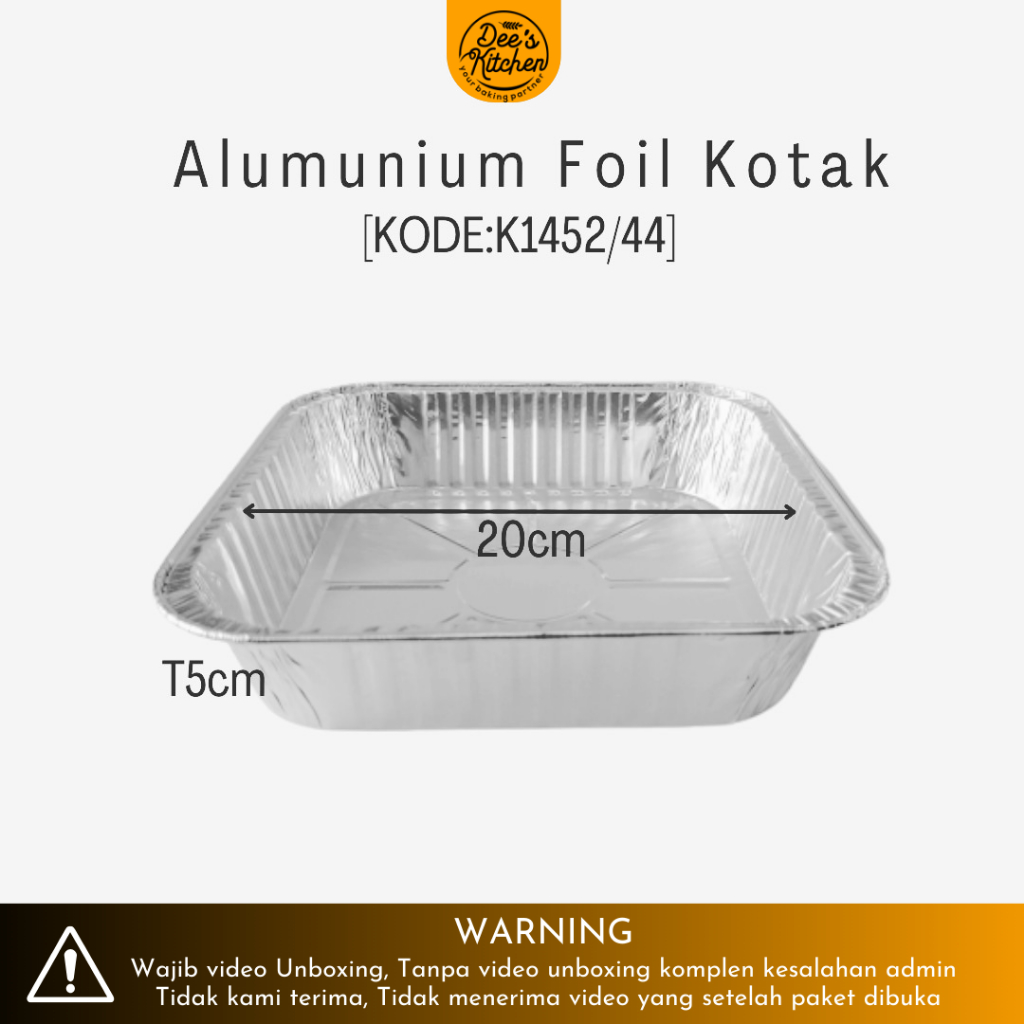 [5 pcs] Alumunium Foil Cup Kotak K1452 dan Bestfresh OX1400