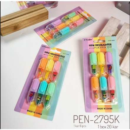 

HIGHLIGHTER MINI SET ISI 6 PCS PASTEL STABILLO ALAT TULIS SEKOLAH
