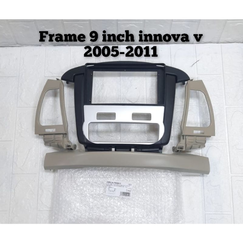 frame head unit android 9inch innova v 2005-2011 ac digital panjang