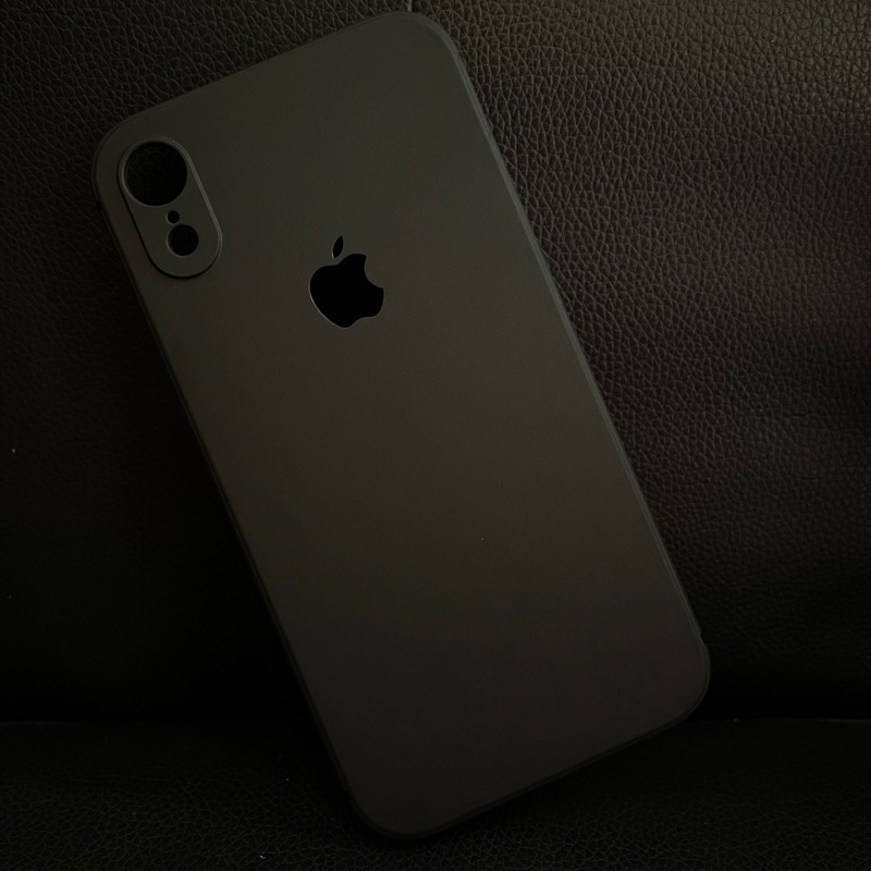 CASE IPHONE XR MODEL FLAT DESAIN SAMPING KOTAK SOFTCASE IPHONE XR ORIGINAL BLACKDOFF