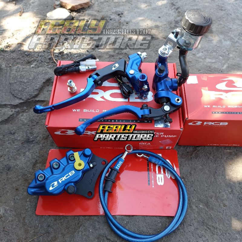 PAKET SET MASTER KALIPER RCB MASTER RCB S1 RADIAL 14MM SET HANDLE KOPLING RCB S1 KALIPER RCB S SERIE