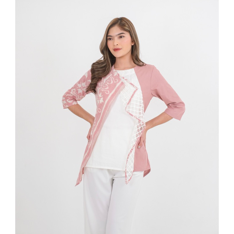 NATASHA BLOUSE | ATASAN TENUN ENDEK | PINK