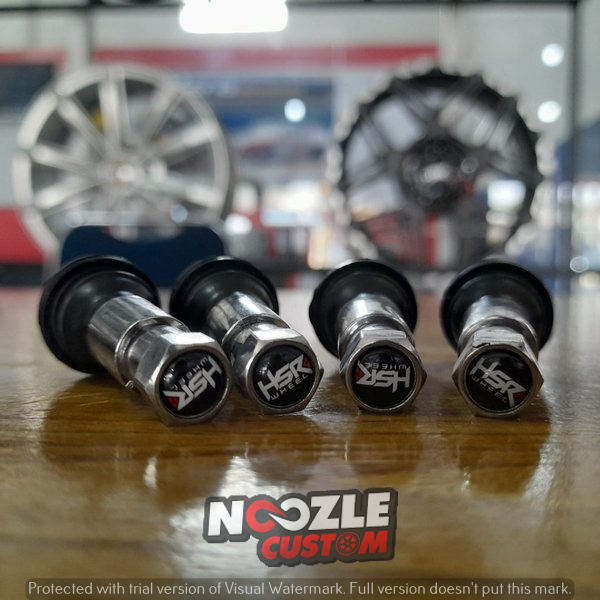 Pentil Karet HSR Tubeless Velg Mobil Dan Motor + Cover Chrome HSR