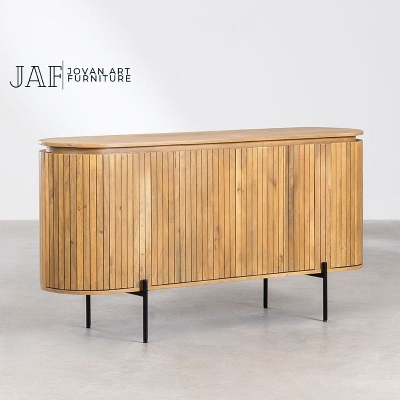 Buffet Tv Minimalis Salur Kaki Besi - Jovan Art Furniture