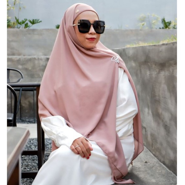 Hijab Jilbab  Segiempat Inner Syarii Jumbo Ceruty Innara 2 Layer/Lapis Pakai Label Gold alesha