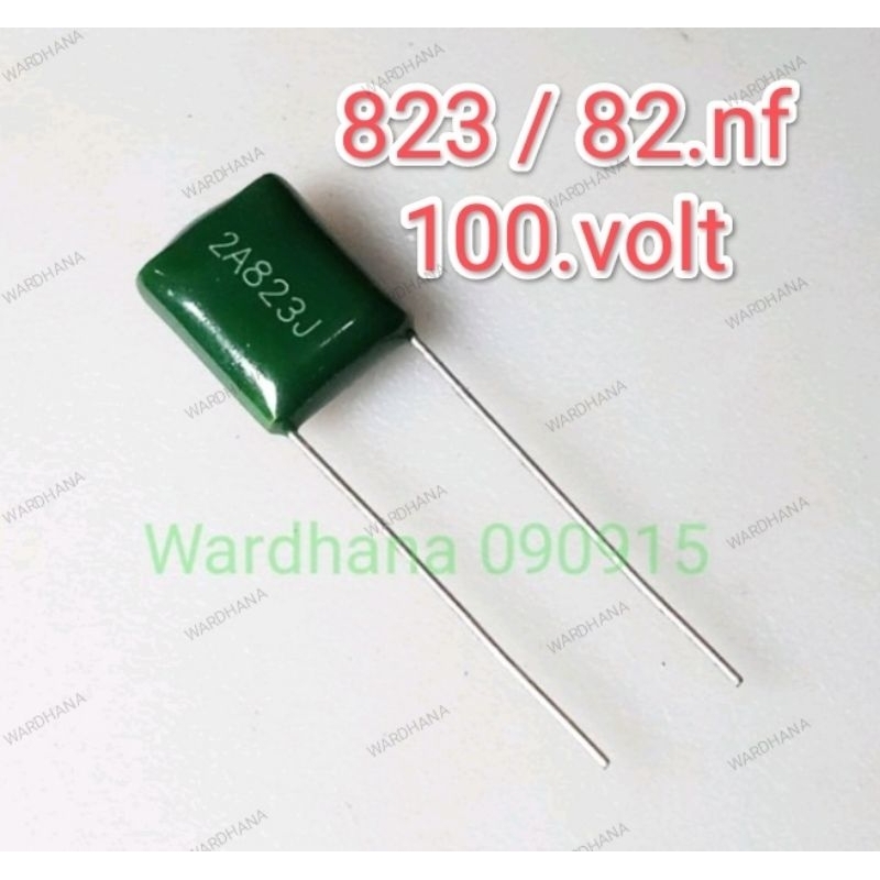 Kapasitor Milar 823 100 volt kapasitor Milar 82 nf 100 volt
