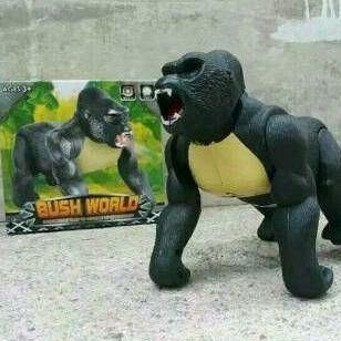 Mainan anak kingkong gorila jalan dam suara